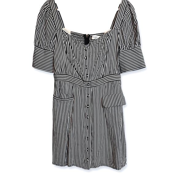 3 FOR $35! 📦 UO Ali & Jay All Aboard Striped Puff Sleeve Mini Dress Sz. S - Picture 2 of 5